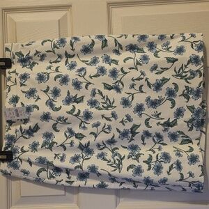 NWT J. Crew White Skirt with Blue Floral Print Sz 6
